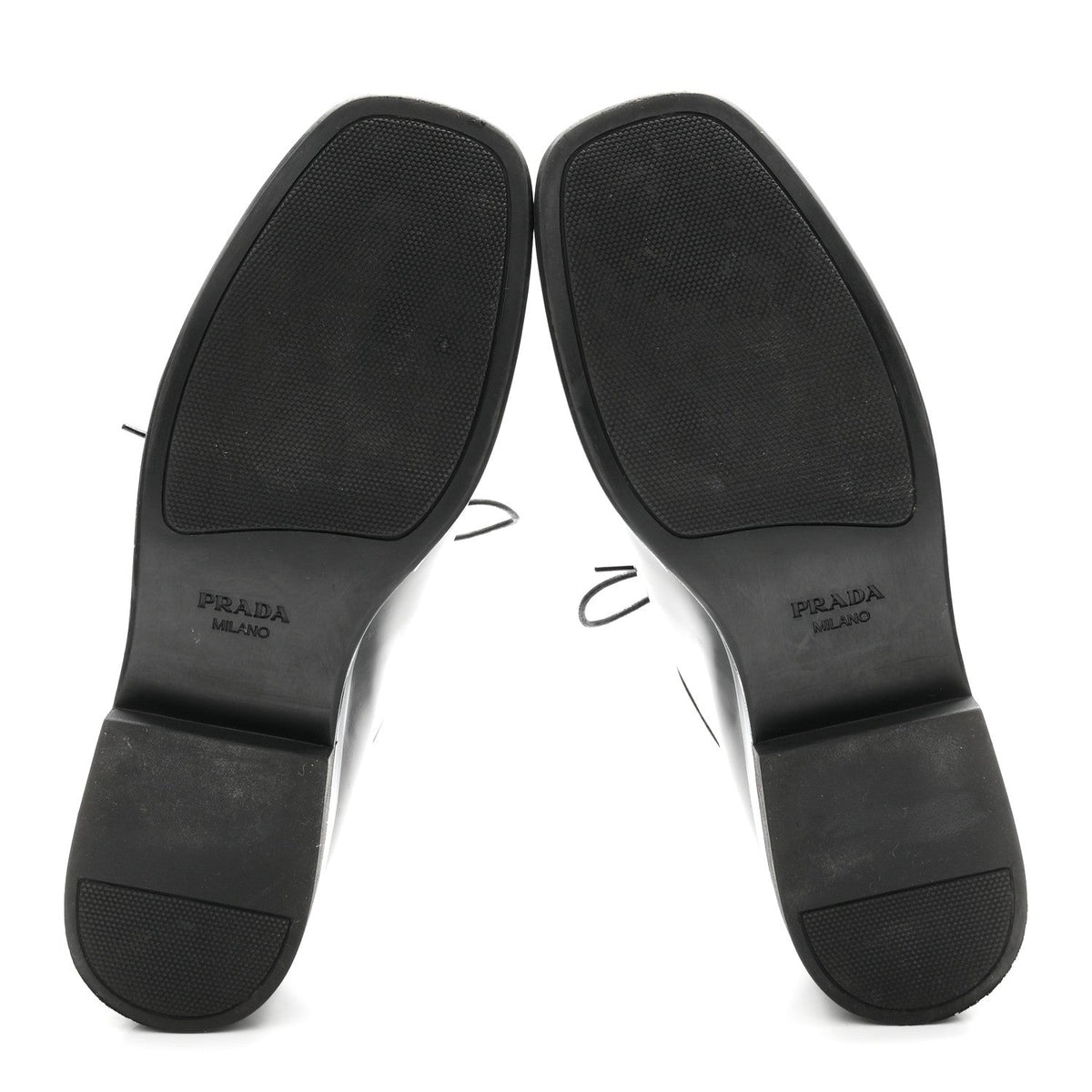 Prada Spazzolato Calfskin Women's Derby Platform Loafers 37 Black