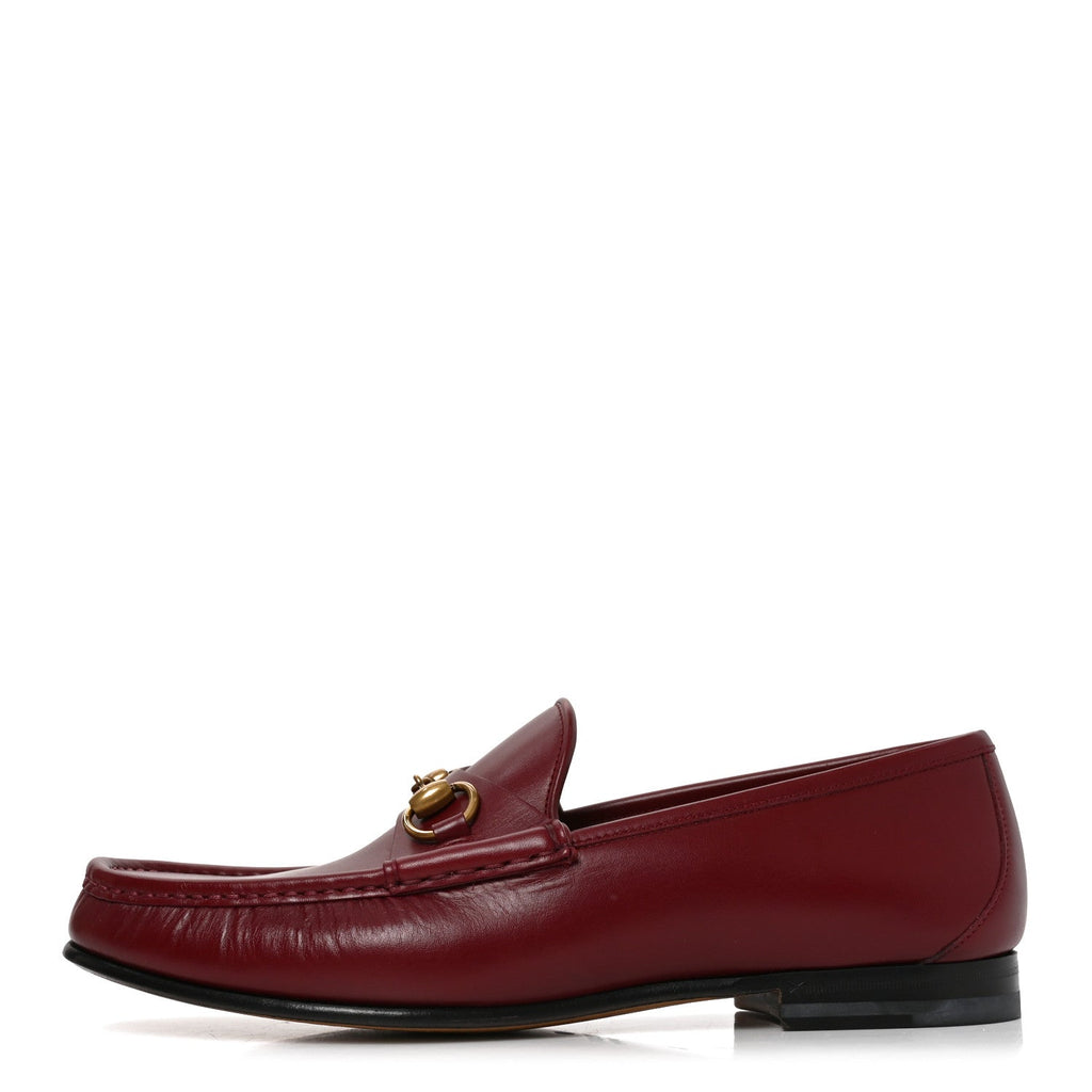 Gucci Betis Glamour Calfskin Men's 1953 Horsebit Loafers 9.5 Rosso Ancora