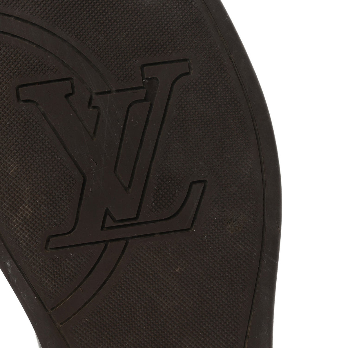 Louis Vuitton Calfskin Monogram Men's Line-Up Sneaker Boot 6 Black