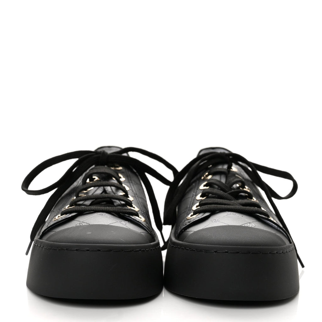 Chanel Lambskin Printed Logo Women's Shoes
