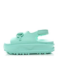 Gucci Rubber Isla Women's Sandals 37 Teal Cyan