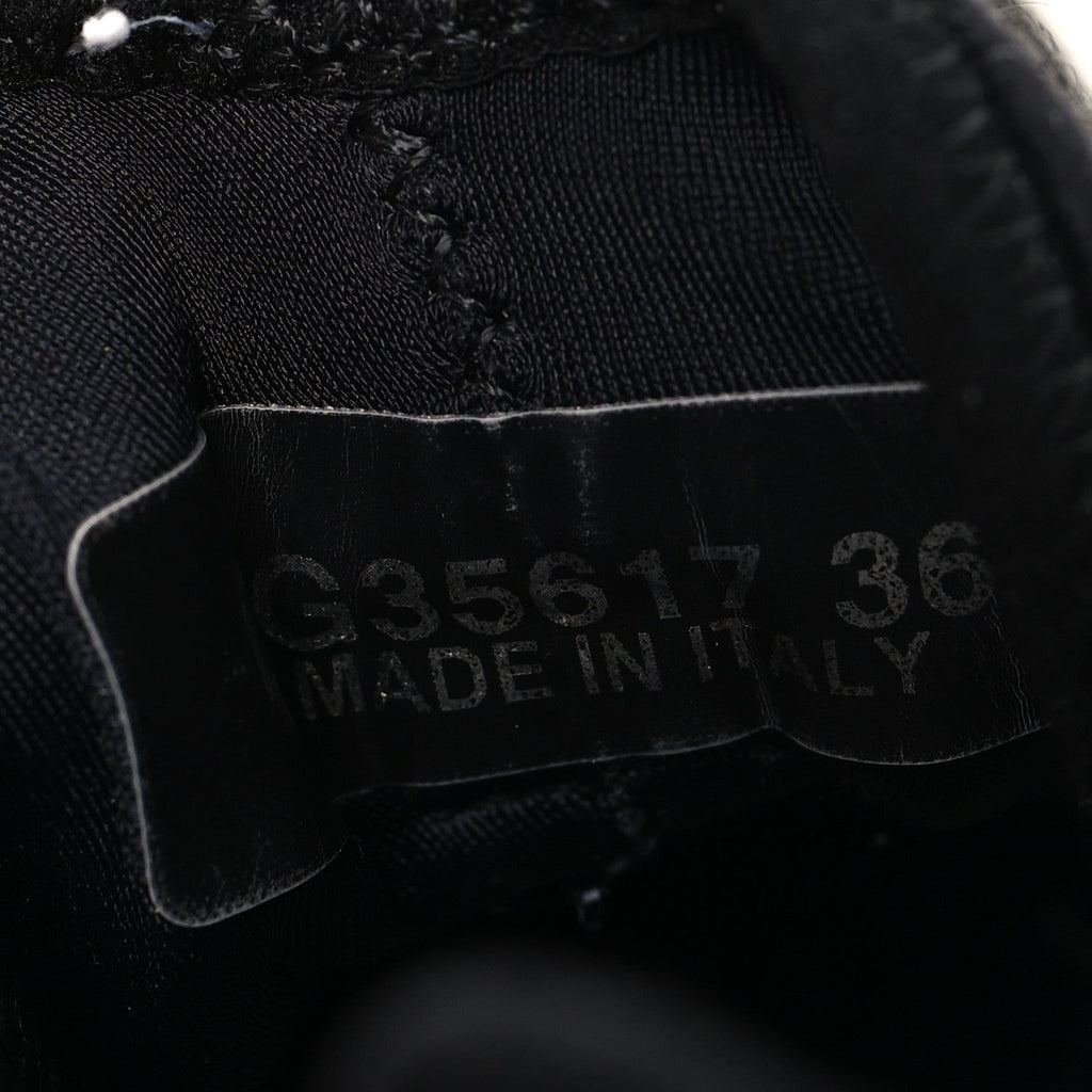 Chanel Velvet Calfskin Mixed Fibers Women's CC Sneakers 36 Black