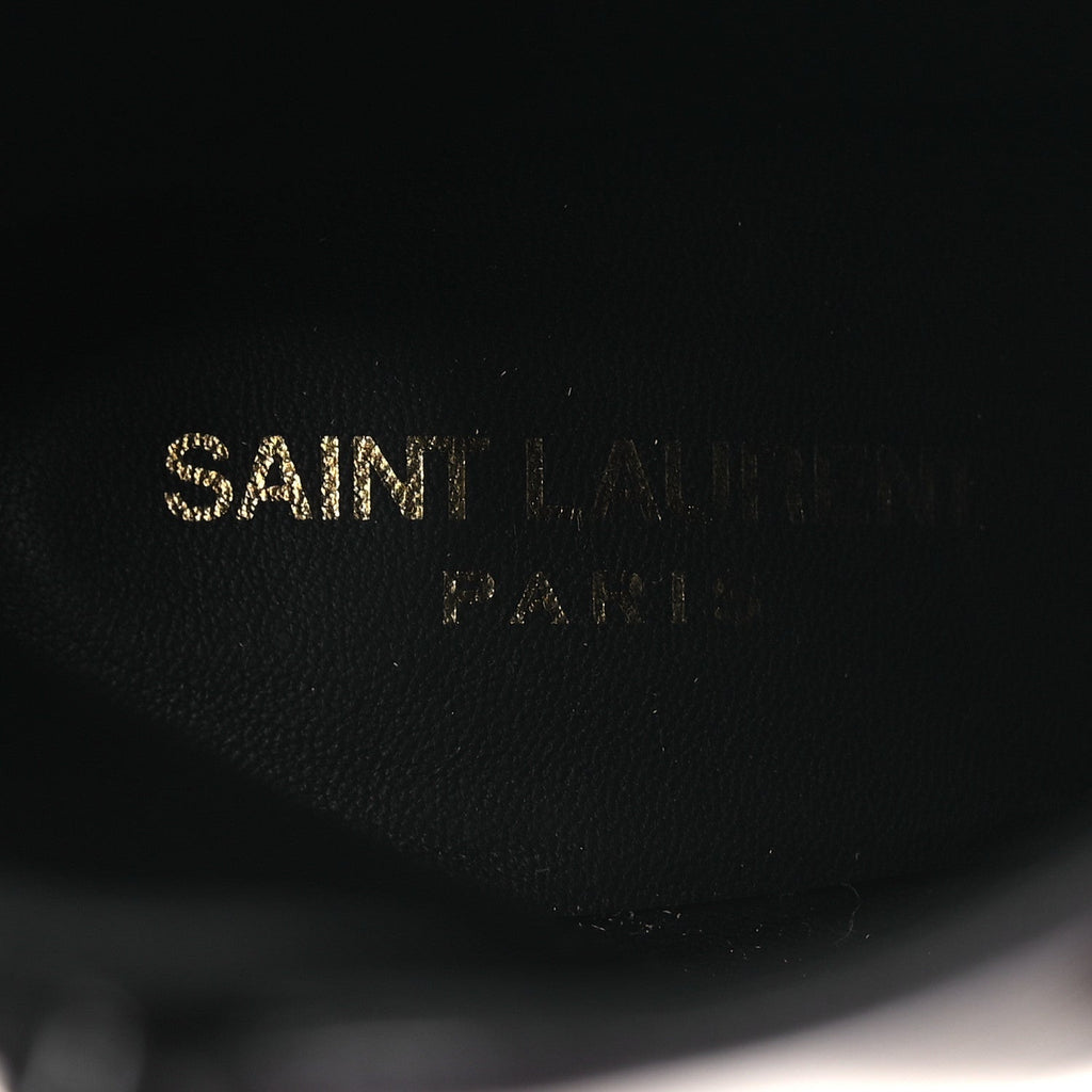 Saint Laurent Vitello Marilyn Women's Auteuil 105 Boots 37.5 Black
