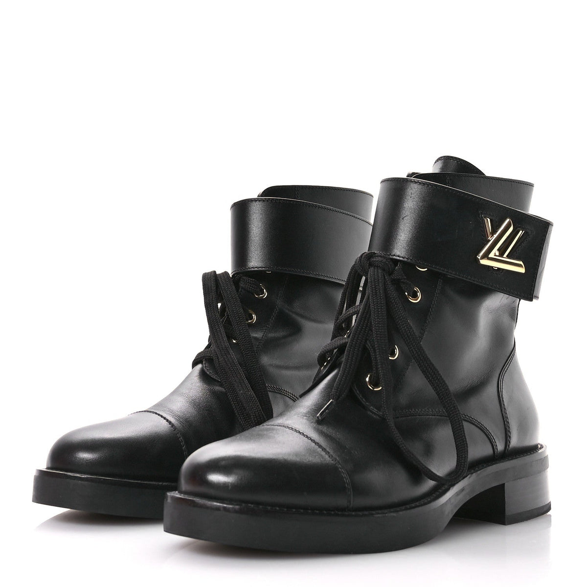 Louis Vuitton Calfskin Women's Wonderland Ranger Boots 38.5 Black