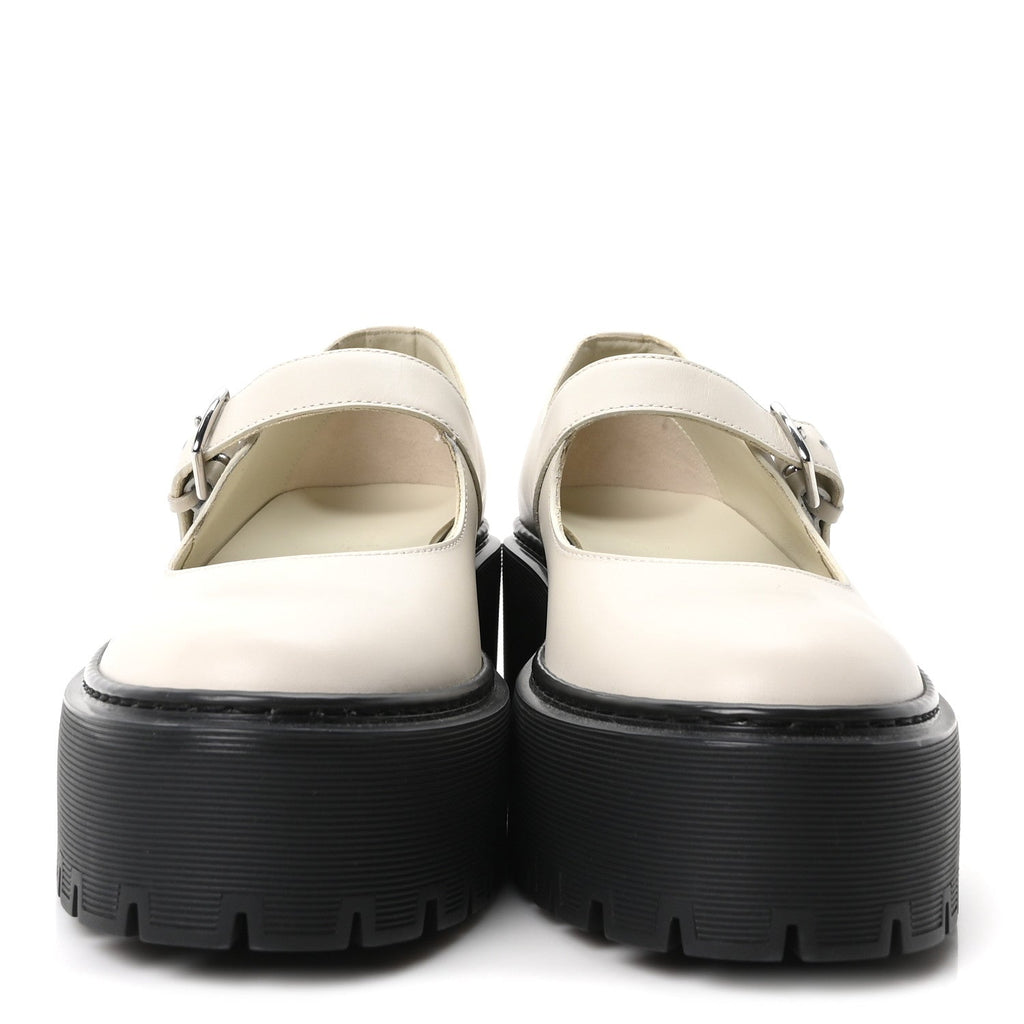 Hermes Calfskin Women's Hoxton Oxford 38 Beige Glaise