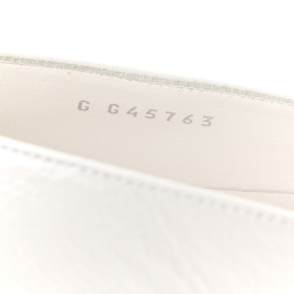 Chanel Lambskin Grosgrain Women's Pearl Mary Janes Flats 37.5 White Black