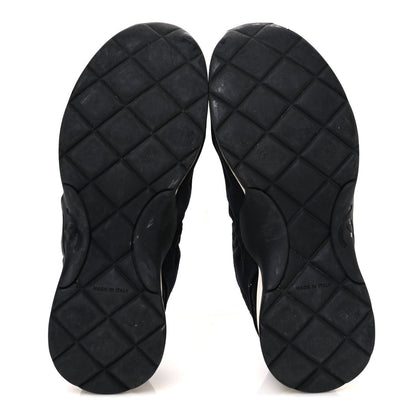Chanel Stretch Fabric Women's CC Sneakers 36 Black