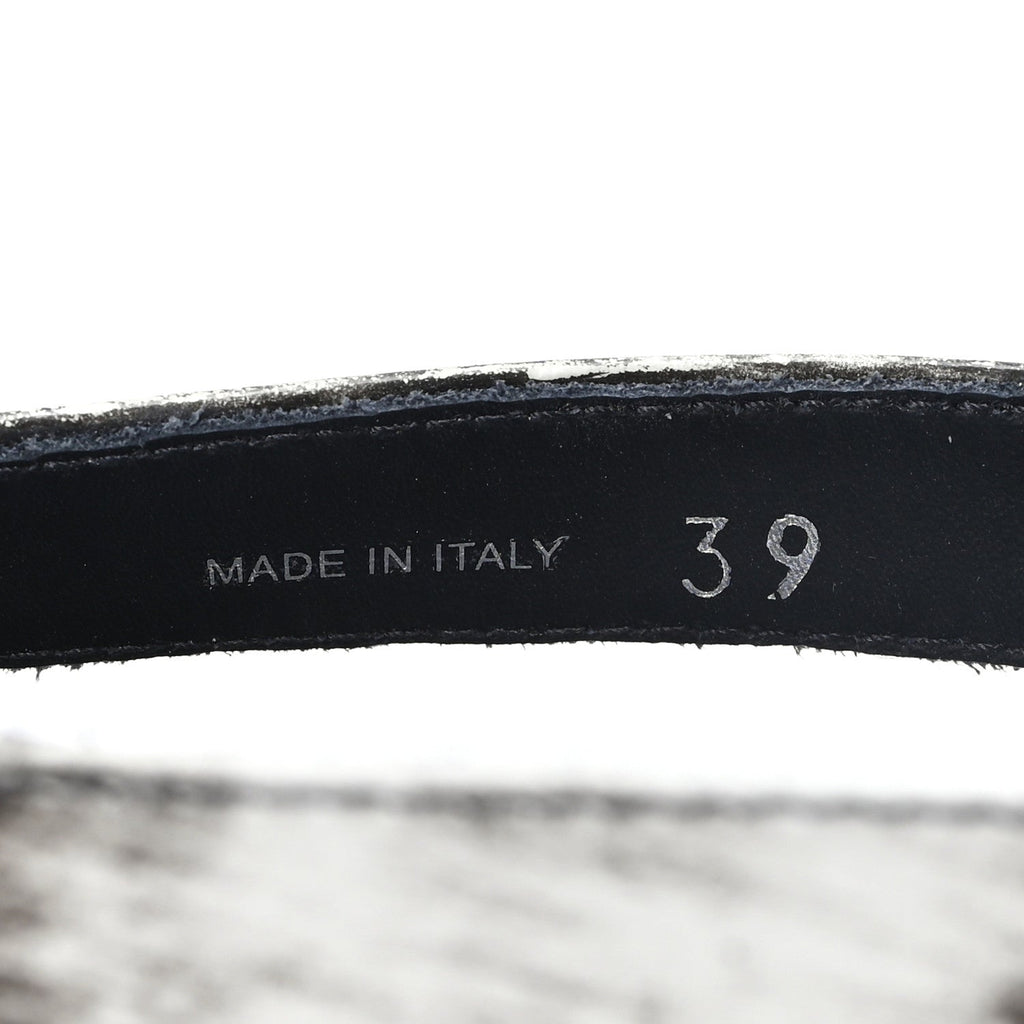 Prada Spazzolato Calfskin Women's Re-Edition 1996 Buckle Sandals 39 Bianco