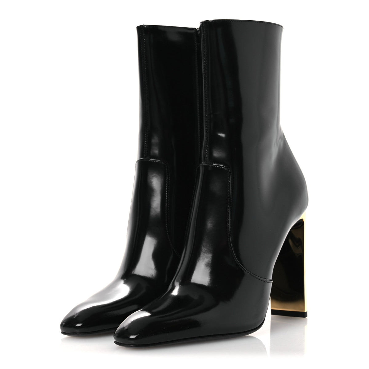 Saint Laurent Vitello Marilyn Women's Auteuil 105 Boots 37.5 Black