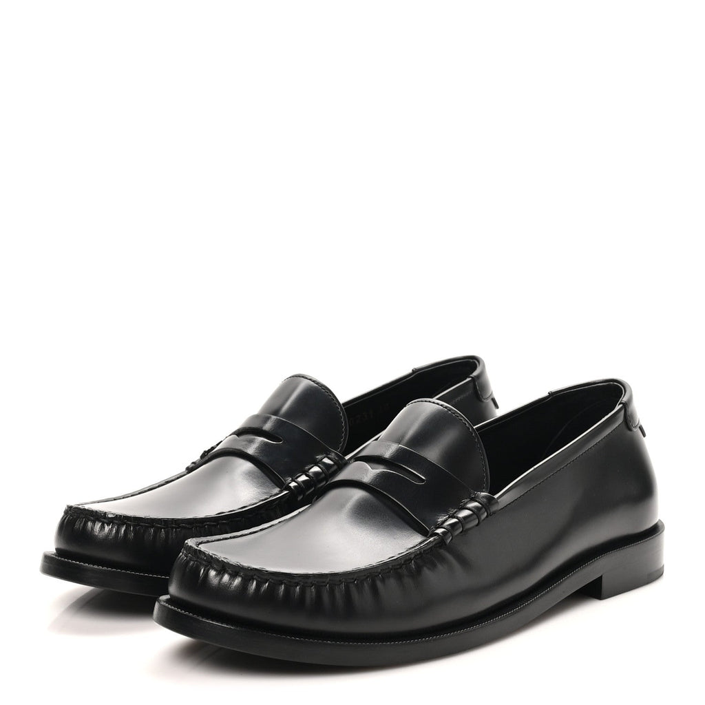 Saint Laurent Calfskin Men's Le Loafer 15 Moccasins 40 Black