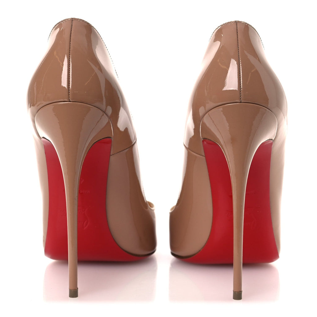 Christian Louboutin Patent Women's So Kate 120 Pumps 41.5 Nude
