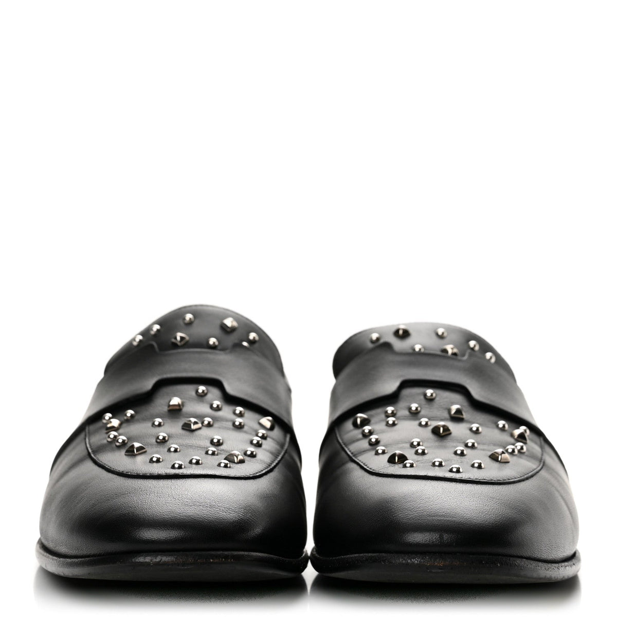 Hermes Calfskin Studded Ancora Women's Loafers