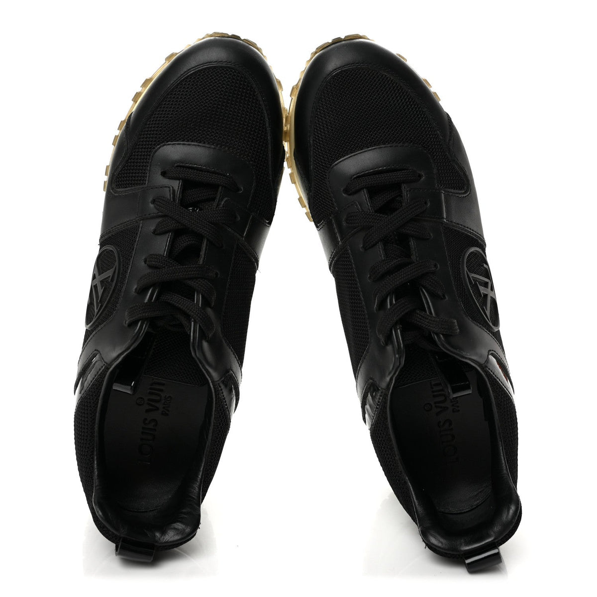 Louis Vuitton Calfskin Women's Run Away Sneakers 36 Black