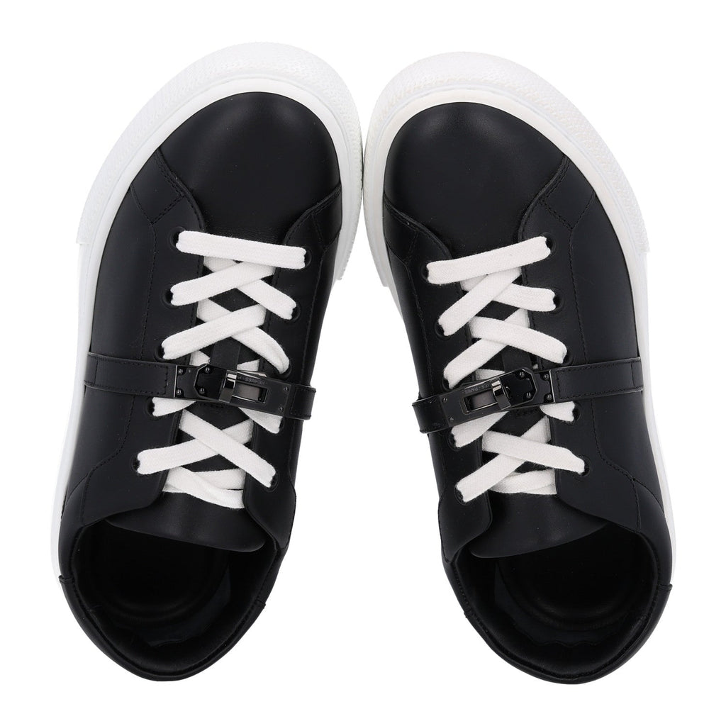 Hermès Calfskin Women's Day Sneakers 37 Black