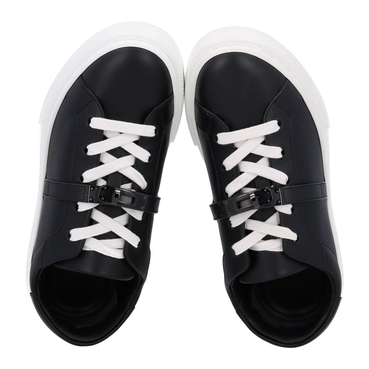Hermès Calfskin Women's Day Sneakers 37 Black