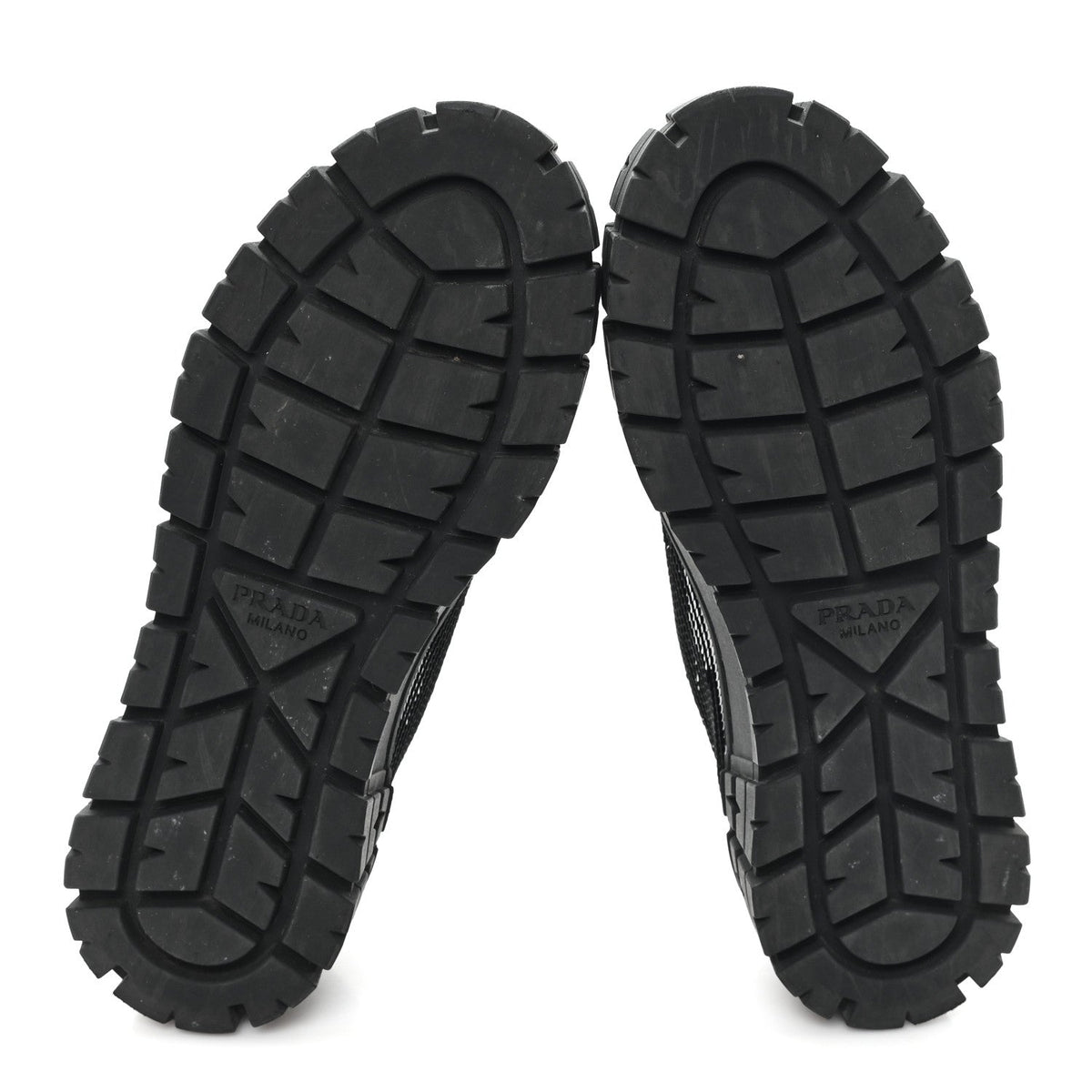 Prada Paillettes Triangle Logo Double Wheel 50mm Women's Sneakers 37 Black