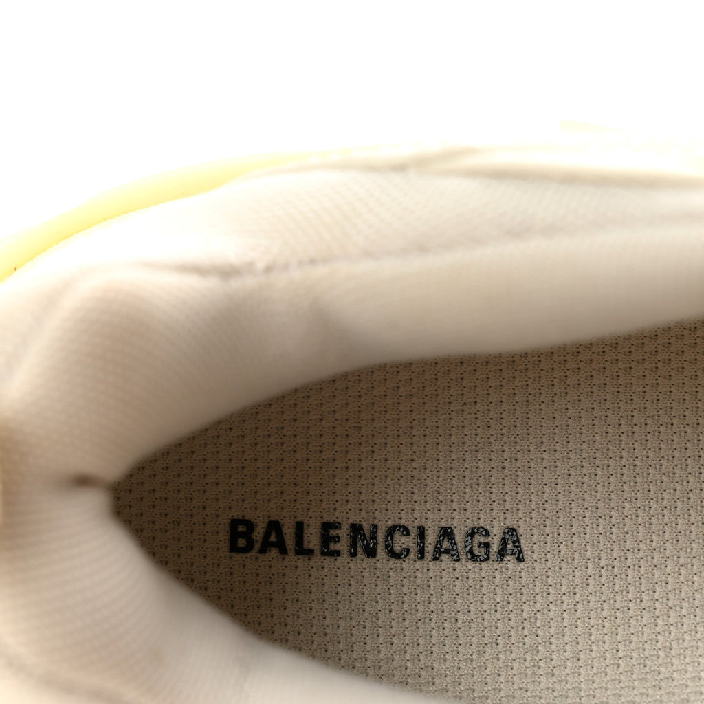 Balenciaga Fabric Mesh Clear Sole Triple S Women's Sneakers White