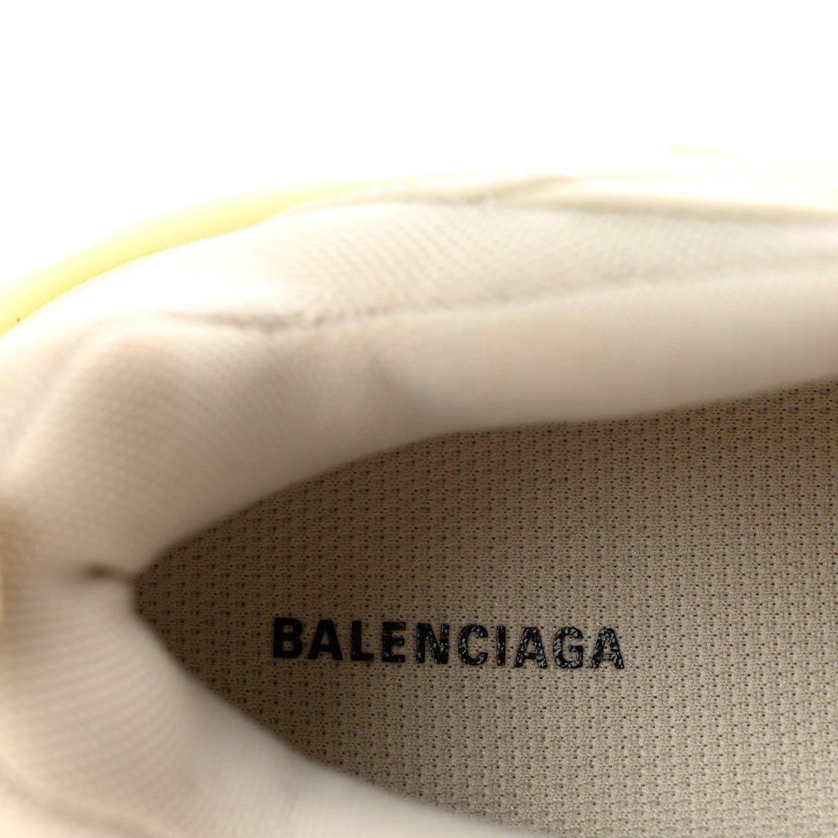 Balenciaga Fabric Mesh Clear Sole Triple S Women's Sneakers White