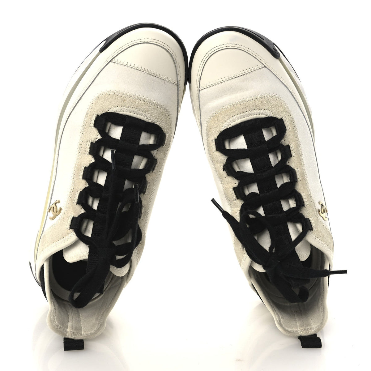 Chanel Velvet Calfskin Mixed Fibers CC Women's Sneakers