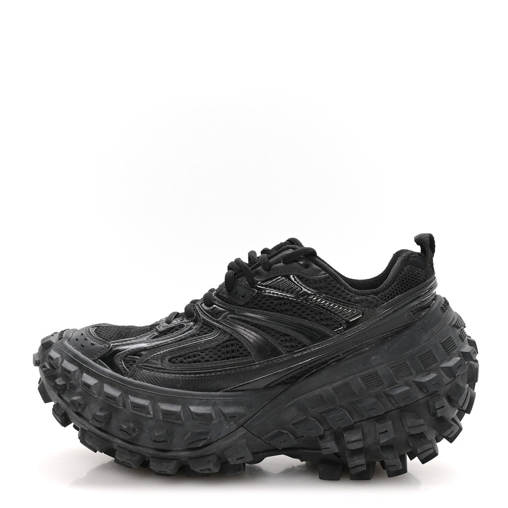 Balenciaga Mesh Nylon Men's Monocolor Bouncer Sneakers 37 Black