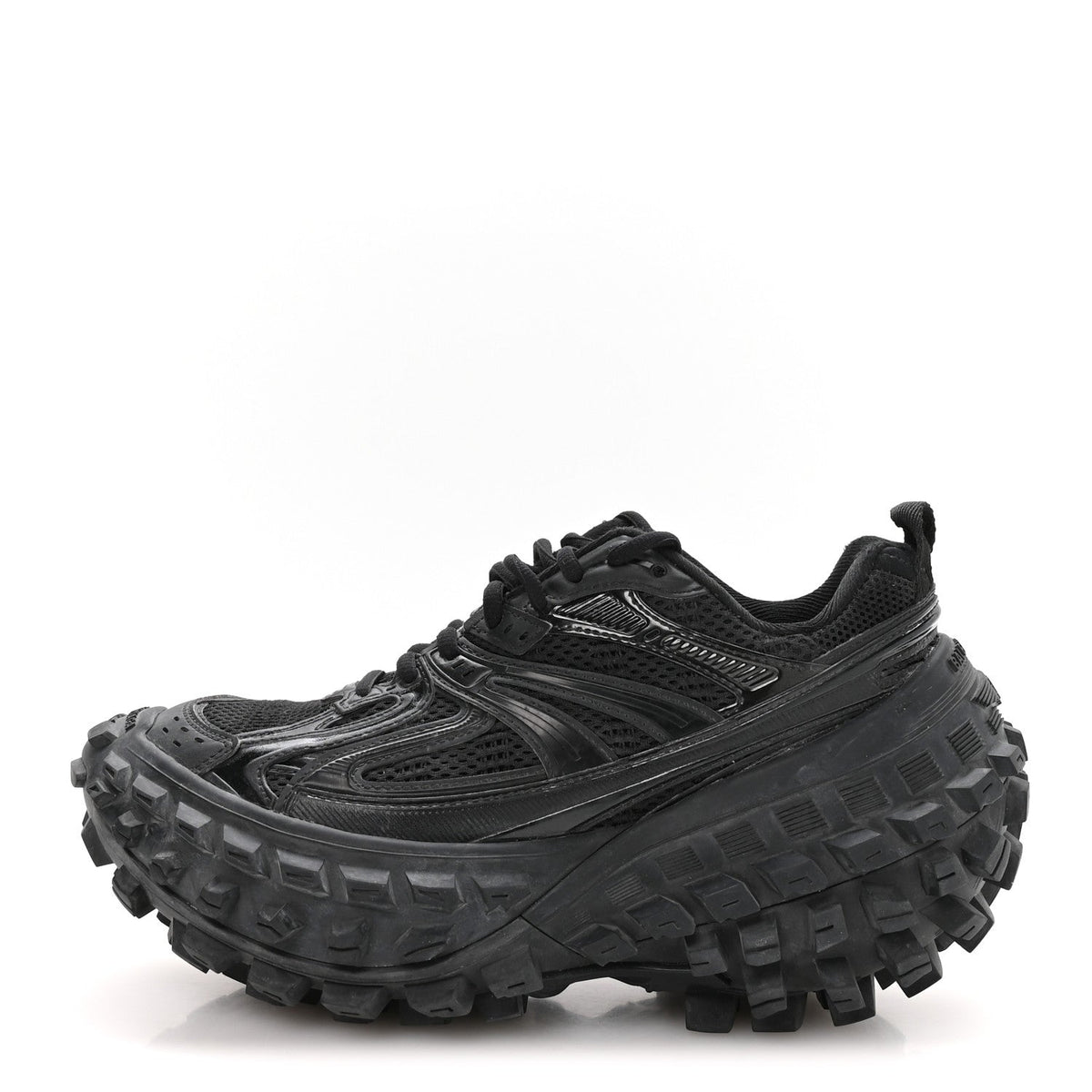 Balenciaga Mesh Nylon Men's Monocolor Bouncer Sneakers 37 Black
