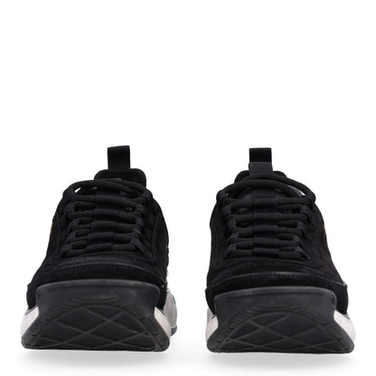 Chanel Suede Calfskin Nylon Grosgrain CC Women's Sneakers Black