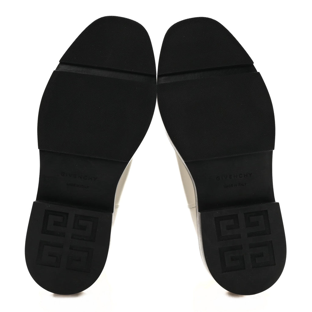 Givenchy Calfskin Women's Square Chelsea Boots 37 White Black