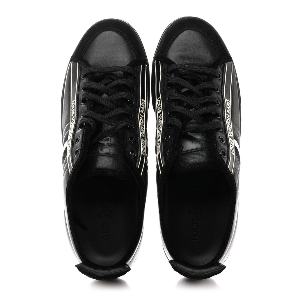 Louis Vuitton Calfskin Men's Cosmos Sneakers 8 Black