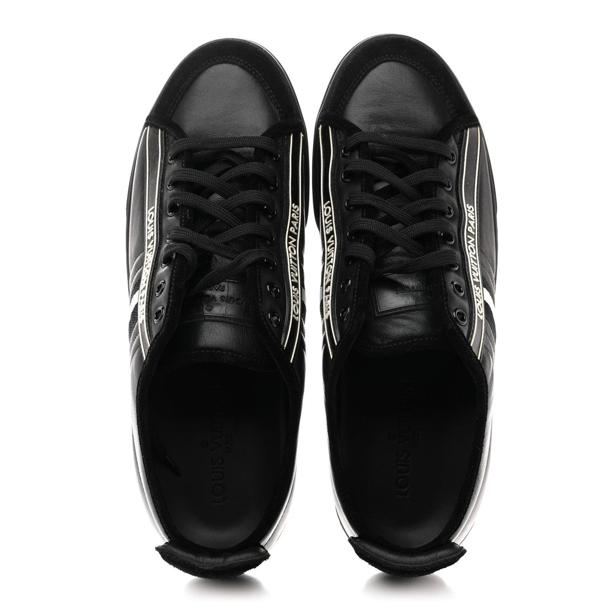 Louis Vuitton Calfskin Men's Cosmos Sneakers 8 Black
