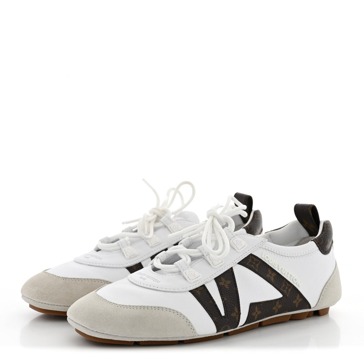 Louis Vuitton Monogram Calfskin Women's LV Sneakerina 38 White