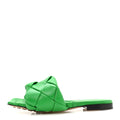 Bottega Veneta Nappa Women's Maxi Intrecciato Lido Flat Sandals 36 Grass