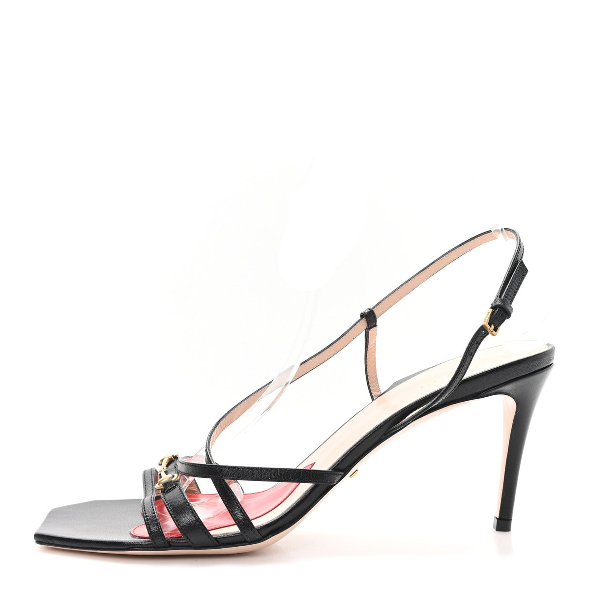 Gucci Leather Women's Victoria Strappy Horsebit Sandals 41 Black