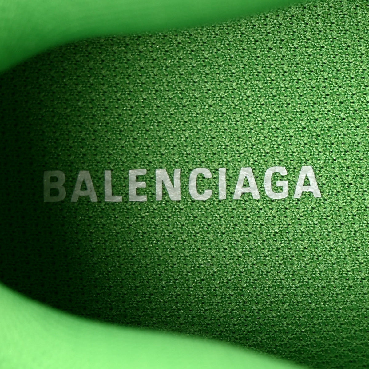 Balenciaga Fabric Mesh Women's Clear Sole Triple S Sneakers 36 Fluo Green