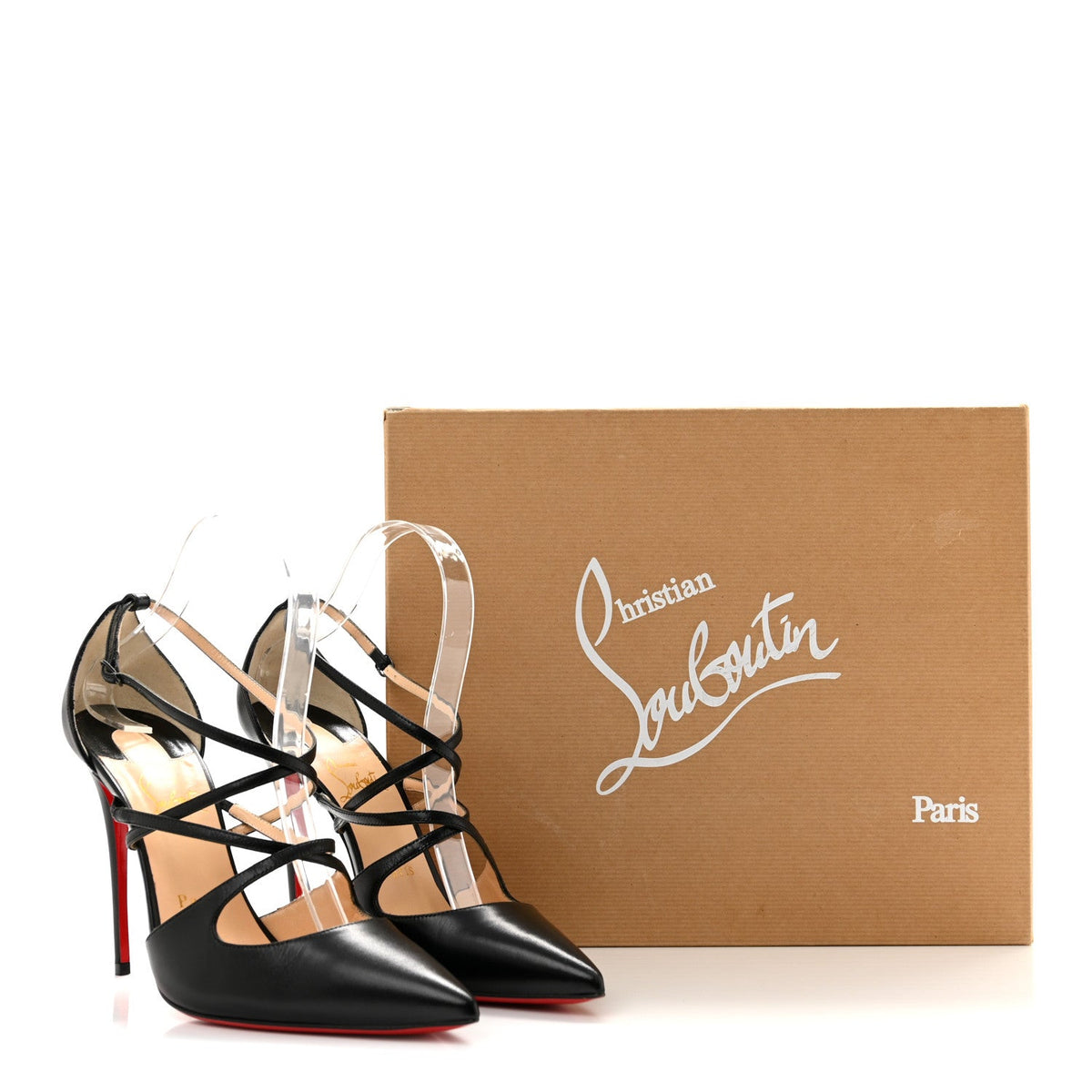Christian Louboutin Patent Women's Crossfliketa 100 Pumps 39 Black