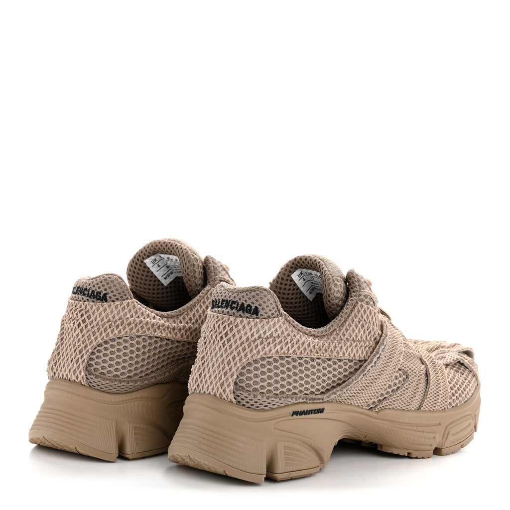 Balenciaga Fabric Mesh Women's Phantom Sneakers 37 Dark Beige