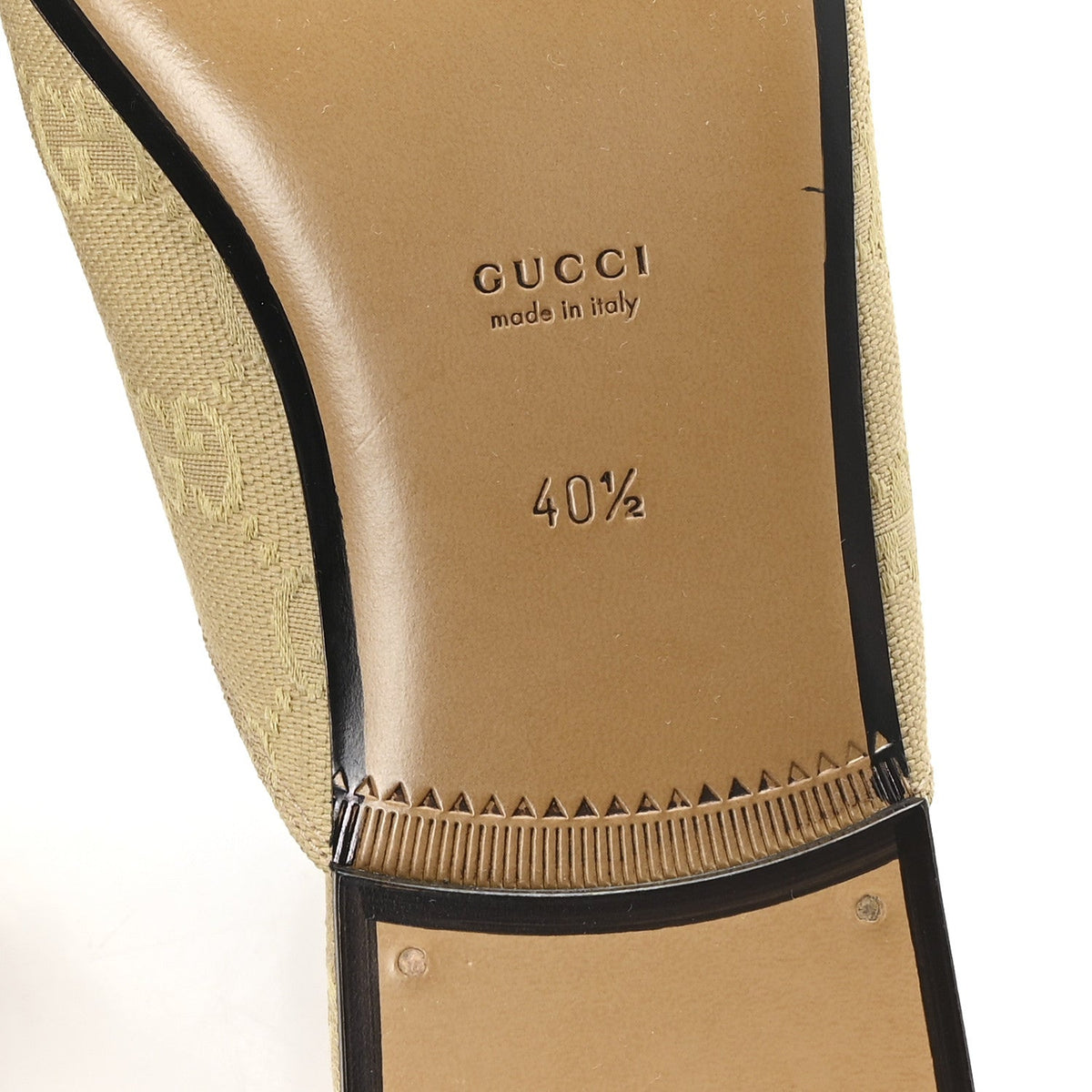Gucci GG Monogram Canvas Women's Princetown Slippers 40.5 Egypt Salt