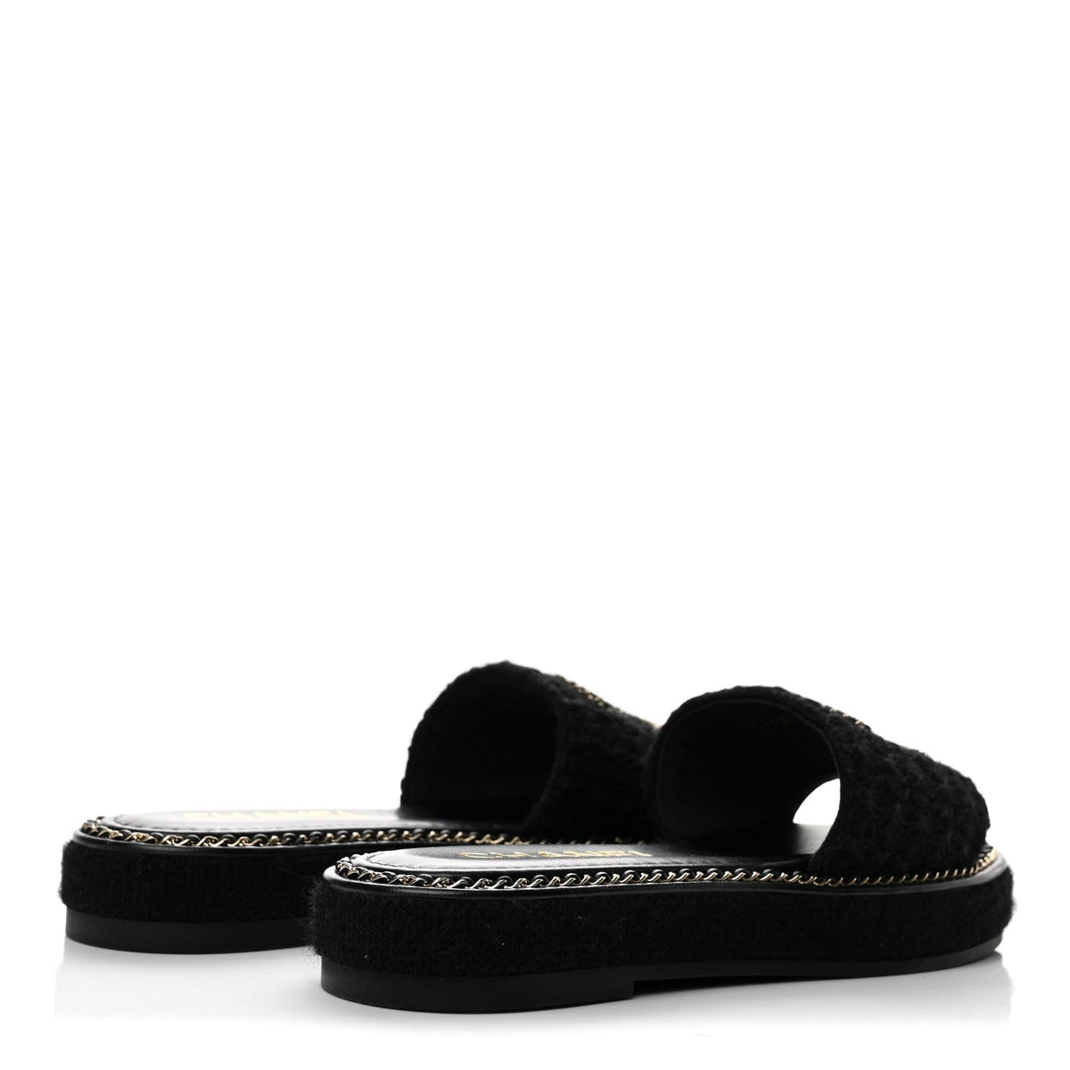 Chanel Wool Alpaca Chain CC Women's Shoes