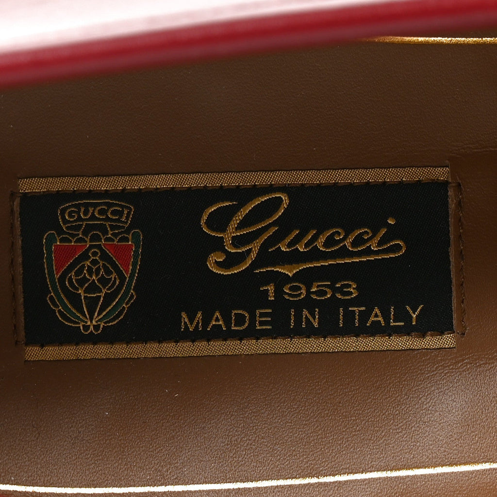 Gucci Betis Glamour Calfskin Men's 1953 Horsebit Loafers 9.5 Rosso Ancora