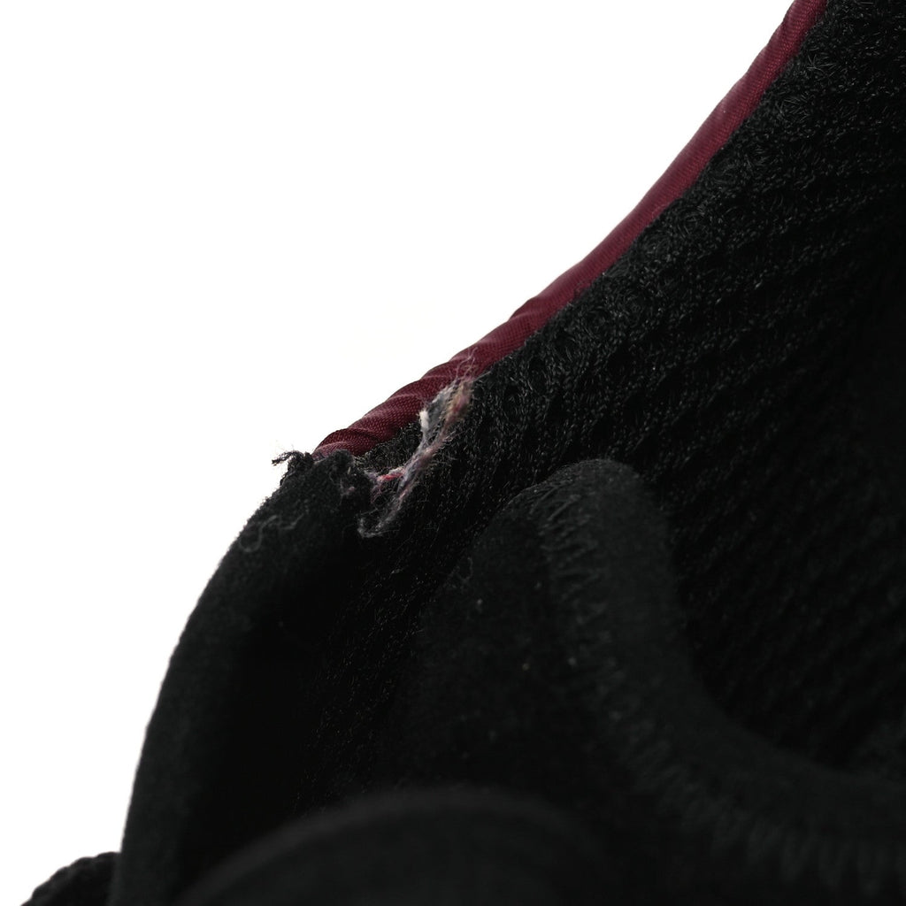 Chanel Nylon Suede Calfskin Women's CC Sneakers 38 Burgundy Brown