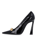 Saint Laurent Vernice Grupy Silvana 110mm Women's Pumps Black and Oro Antico