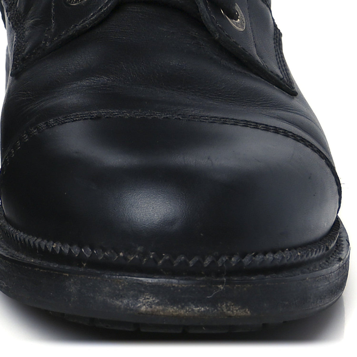 Chanel Calfskin Women's Quilted Lace Up Combat Boots 39 Black