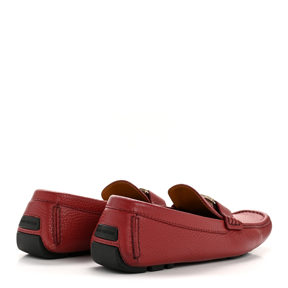 Louis Vuitton Calfskin Men's Monte Carlo Moccasin Loafers 9 Red