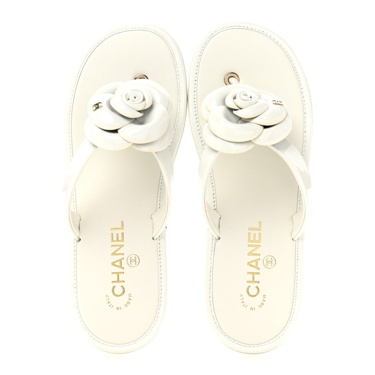 Chanel Patent Calfskin Camellia Women's Shoes