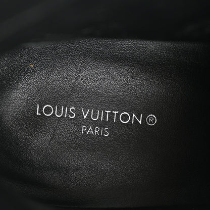 Louis Vuitton Suede Calfskin Monogram Women's Laureate Desert Boots 36 Black