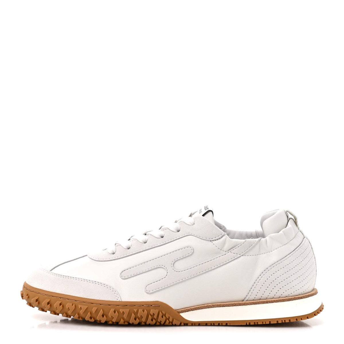 Hermes Nappa Suede Goatskin Women's Jet Sneakers 40.5 White