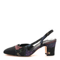 Chanel Denim Grosgrain CC Cap Toe Women's Slingback Pumps