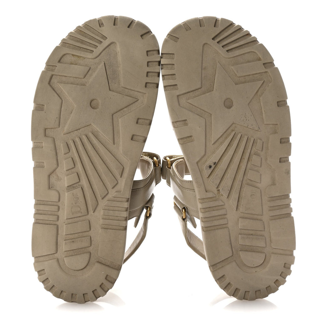 Christian Dior Lambskin Women's Dioract 10mm Sandals 41 Off White