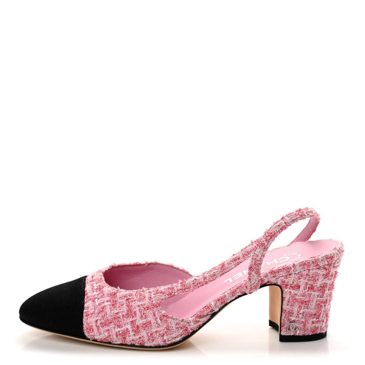 Chanel Tweed Grosgrain CC Women's Slingback Pumps