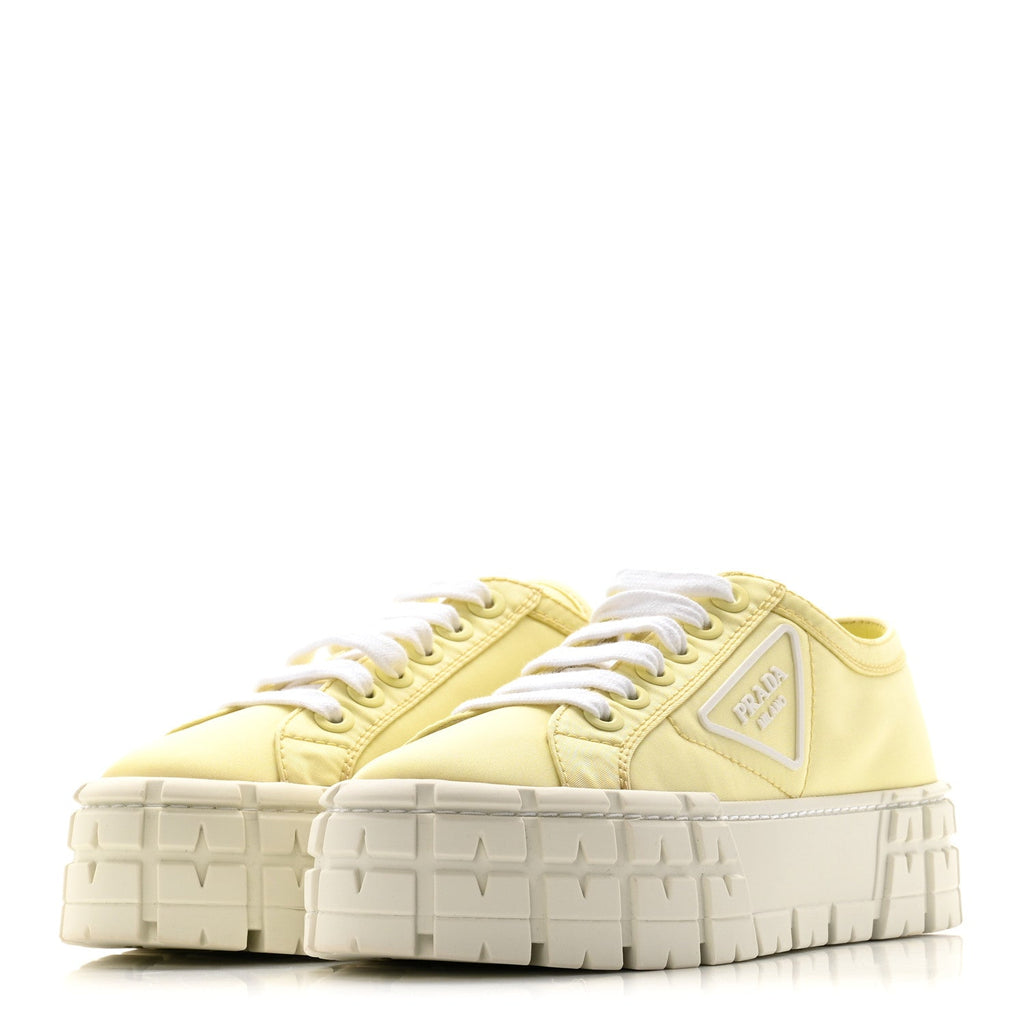 Prada Re-Nylon Women's Logo Double Wheel Sneakers 38 Narciso
