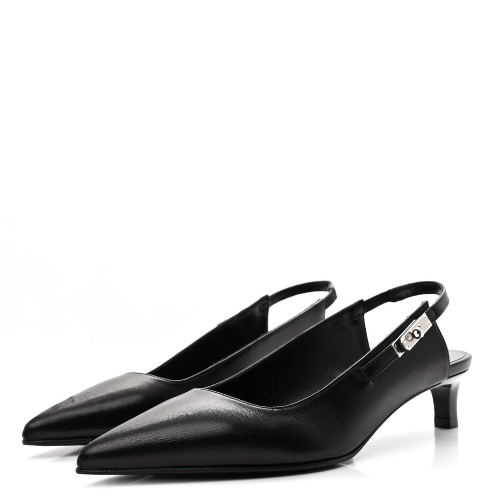 Hermes Nappa Women's Lover 40 Pumps 35.5 Black